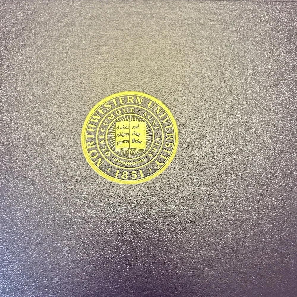 Vtg‎ Northwestern University Diploma Holder in Original Box
